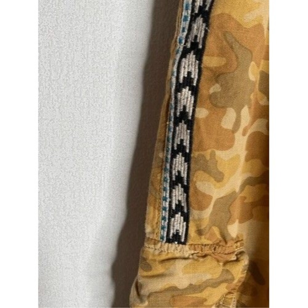 Sundance‎ Catalog Gold Linen Blend Constas Cargo Jogger Pants Women Size M - Picture 6 of 14